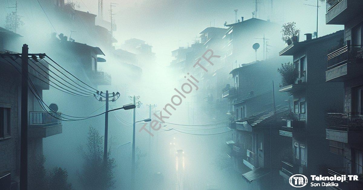"Denizli'de Sağanak Sonrası Yoğun Sis: Görüş Mesafesi 10 Metreye Düştü" başlıklı haber için fotoreal