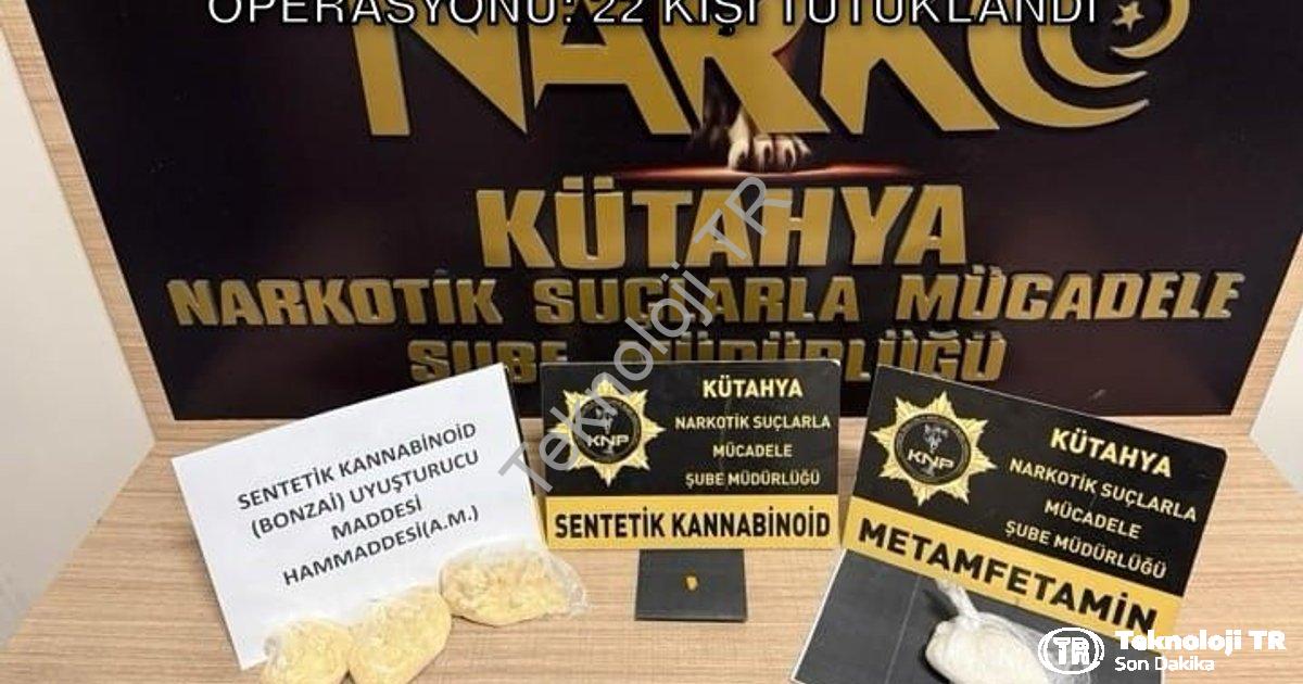 "Kütahya'da Geniş Çaplı Asayiş ve Narkotik Operasyonu: 22 Kişi Tutuklandı" başlıklı haber için fotor