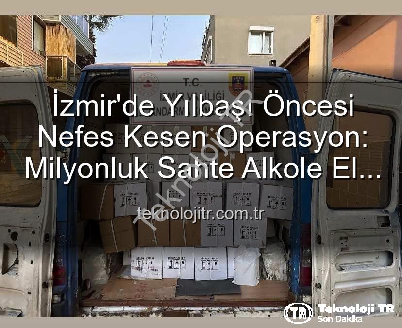sahte alkol - İzmir'de Yılbaşı Öncesi Nefes Kesen Operasyon: Milyonluk Sahte Alkole El Konuldu
