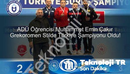 ADÜ Öğrencisi Muhammet Emin Çakır Grekoromen Stilde Türkiye Şampiyonu Oldu!