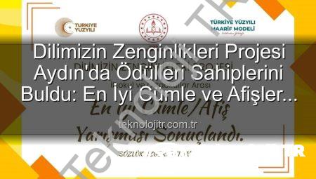 Dilimizin Zenginlikleri Projesi Aydın’da Ödülleri Sahiplerini Buldu: En İyi Cümle ve Afişler Belirlendi