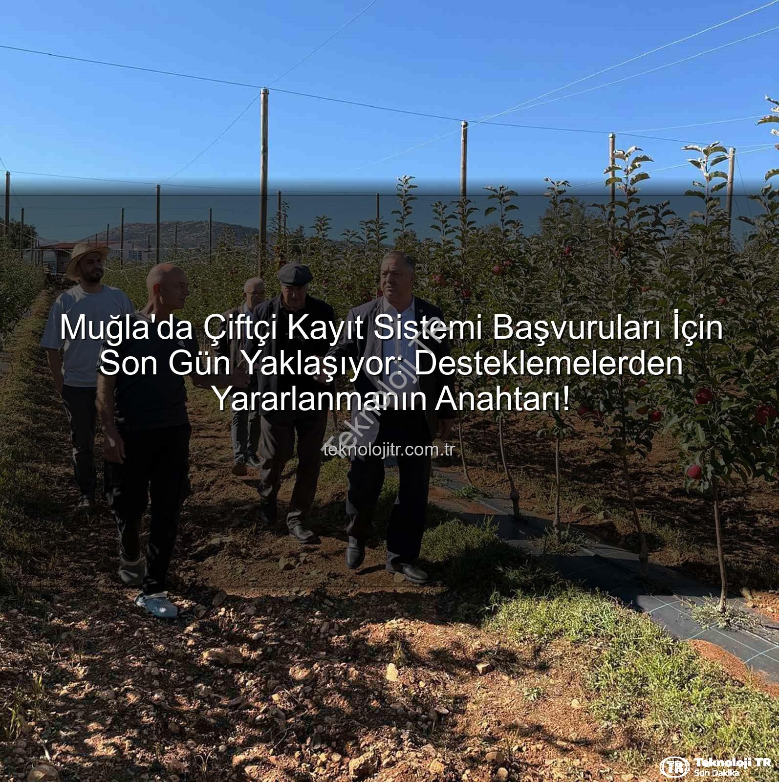 ÇKS başvuruları - Muğla'da Çiftçi Kayıt Sistemi Başvuruları İçin Son Gün Yaklaşıyor: Desteklemelerden Yararlanmanın Anahtarı!
